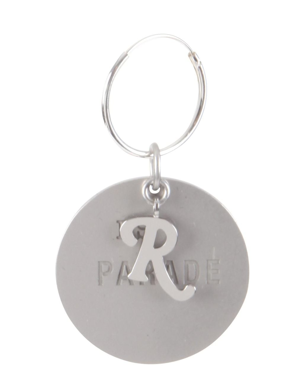 Raf Simons White Circle Single Earrings for men