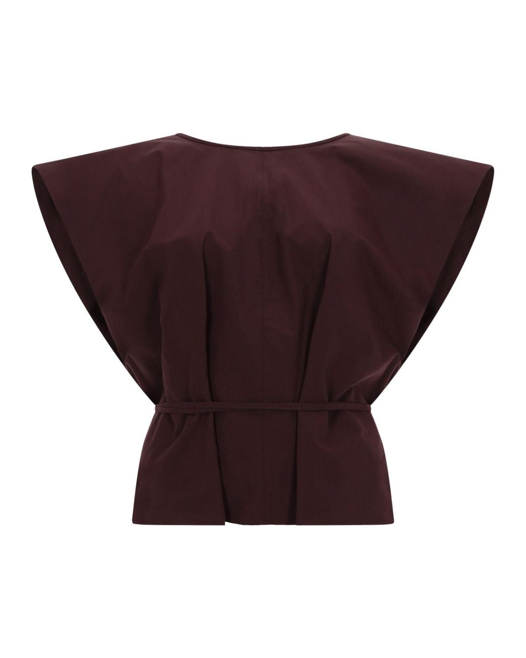 Alysi Purple Sleeveless Top With Belt