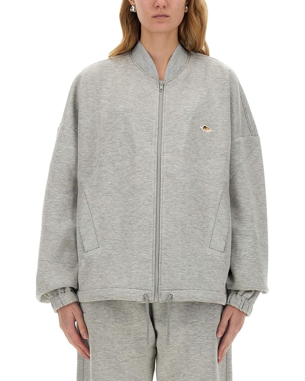 Fiorucci Gray Zippered Sweatshirt "Angel"