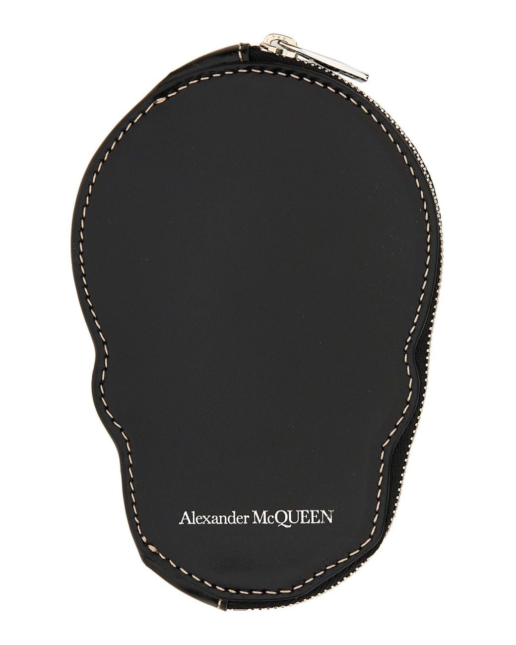 McQueen Black Skull Card Holder for men