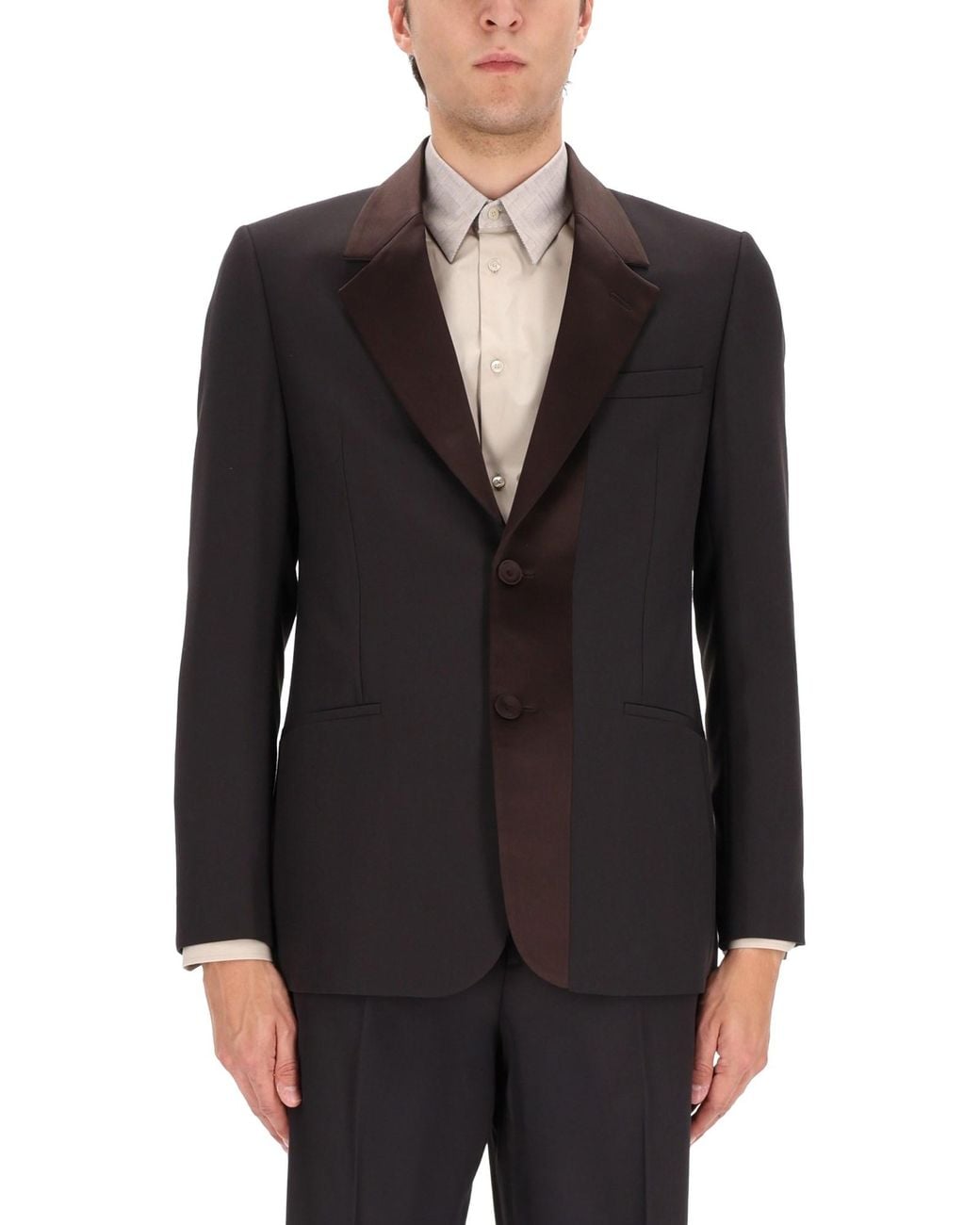 Fendi Black Single-Breasted Tailored Jacket for men