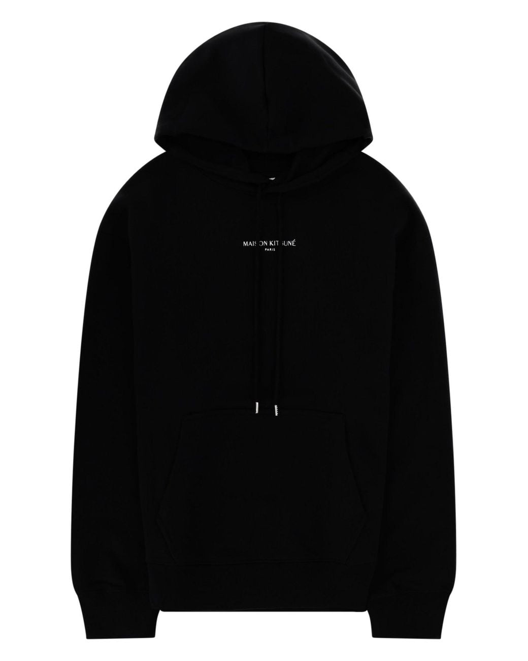 Maison Kitsuné Black Maison Kitsuné Logo-Embroidered Organic Cotton Sweatshirt