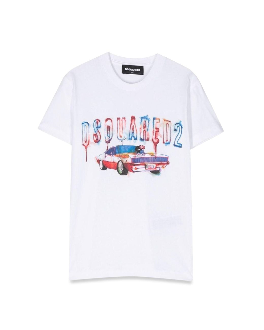 DSquared² White Mc Logo T-Shirt And Machine