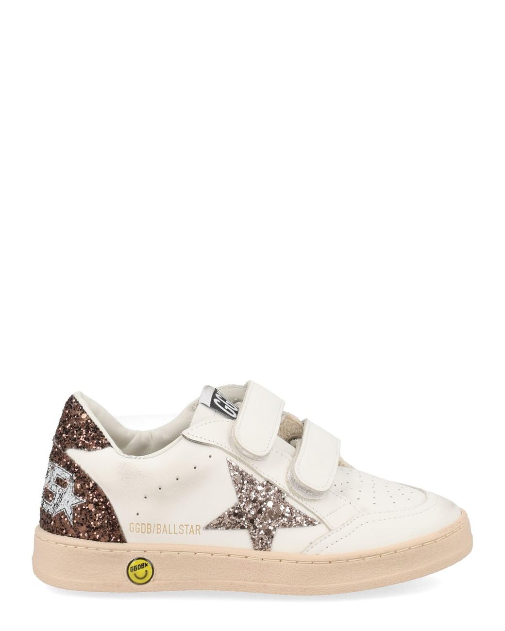 Golden Goose Deluxe Brand Natural Sneakers Ball Star Con Chiusura A Strappo
