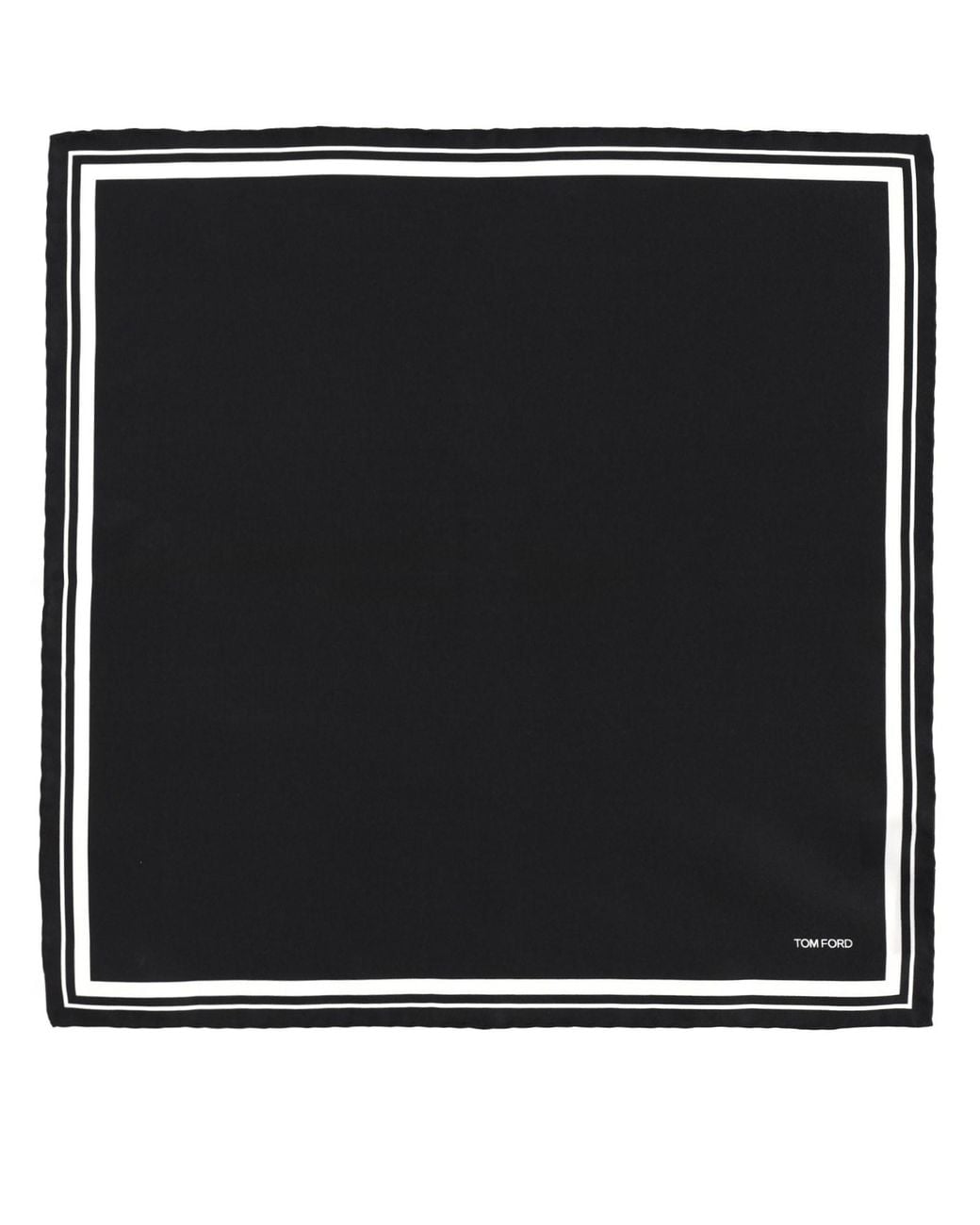 Tom Ford Black Silk Pocket Handkerchief Scarf for men