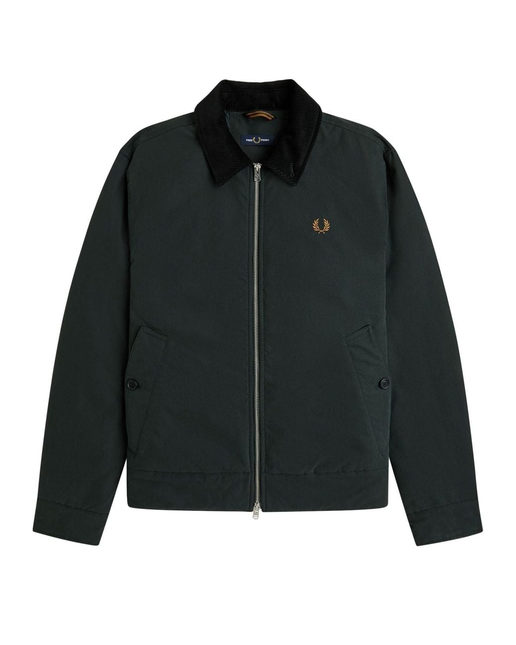 Fred Perry Black Cotton-Blend Sports Jacket for men