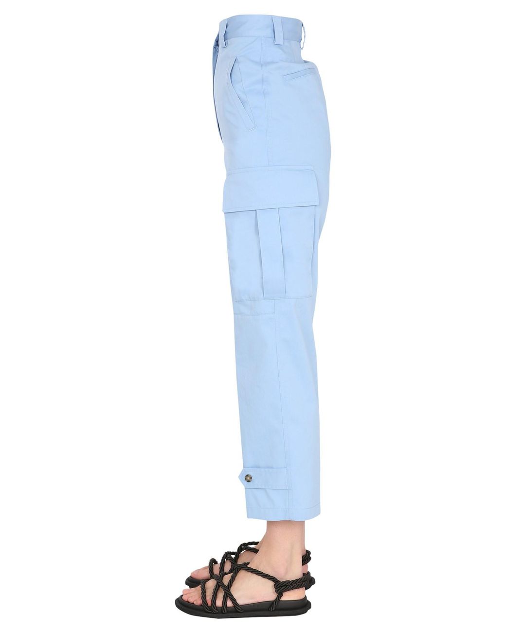 Pantaloni donna altri materiali di MSGM in Blue