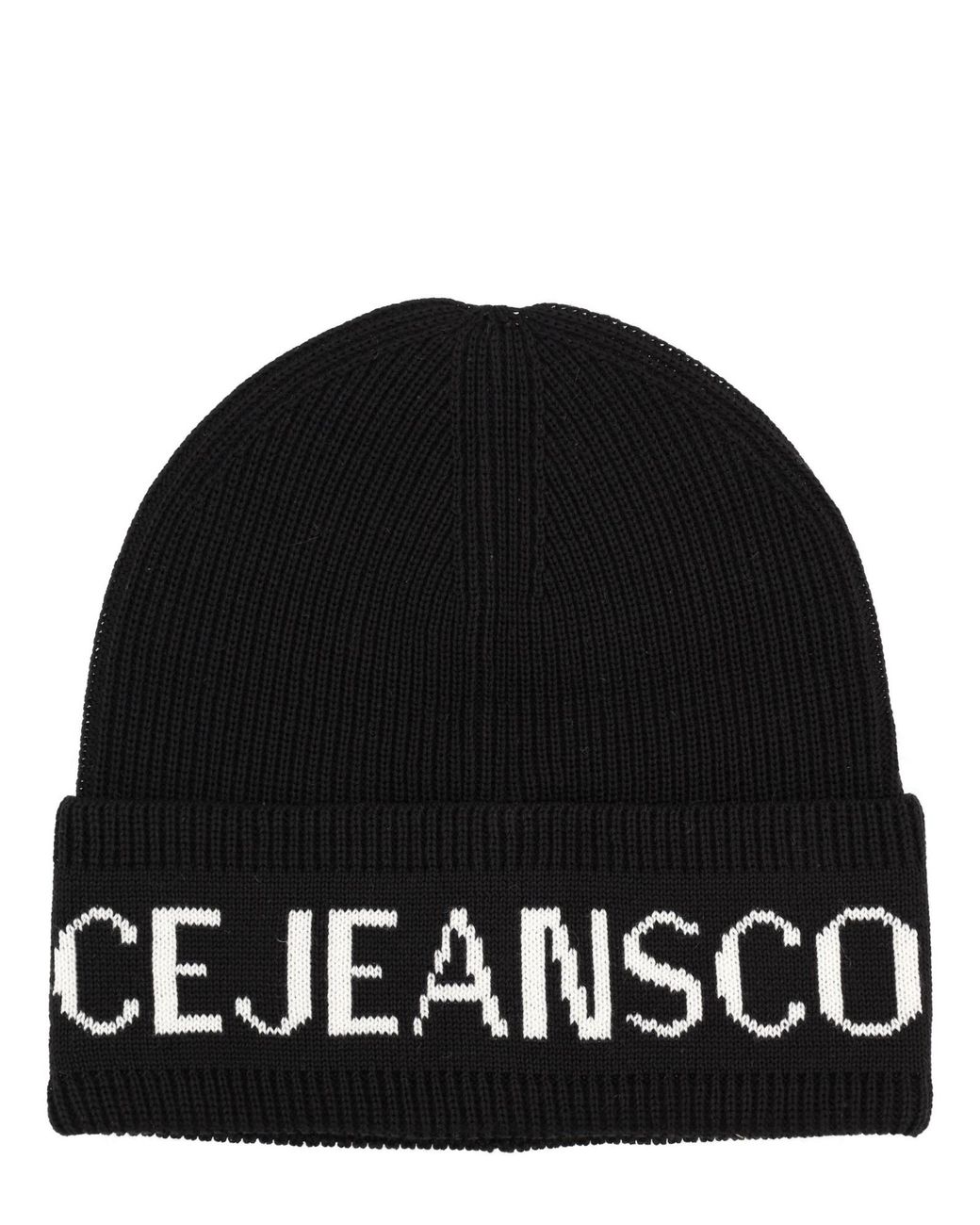 Versace Jeans Couture Black Wool And Acrylic Beanie for men