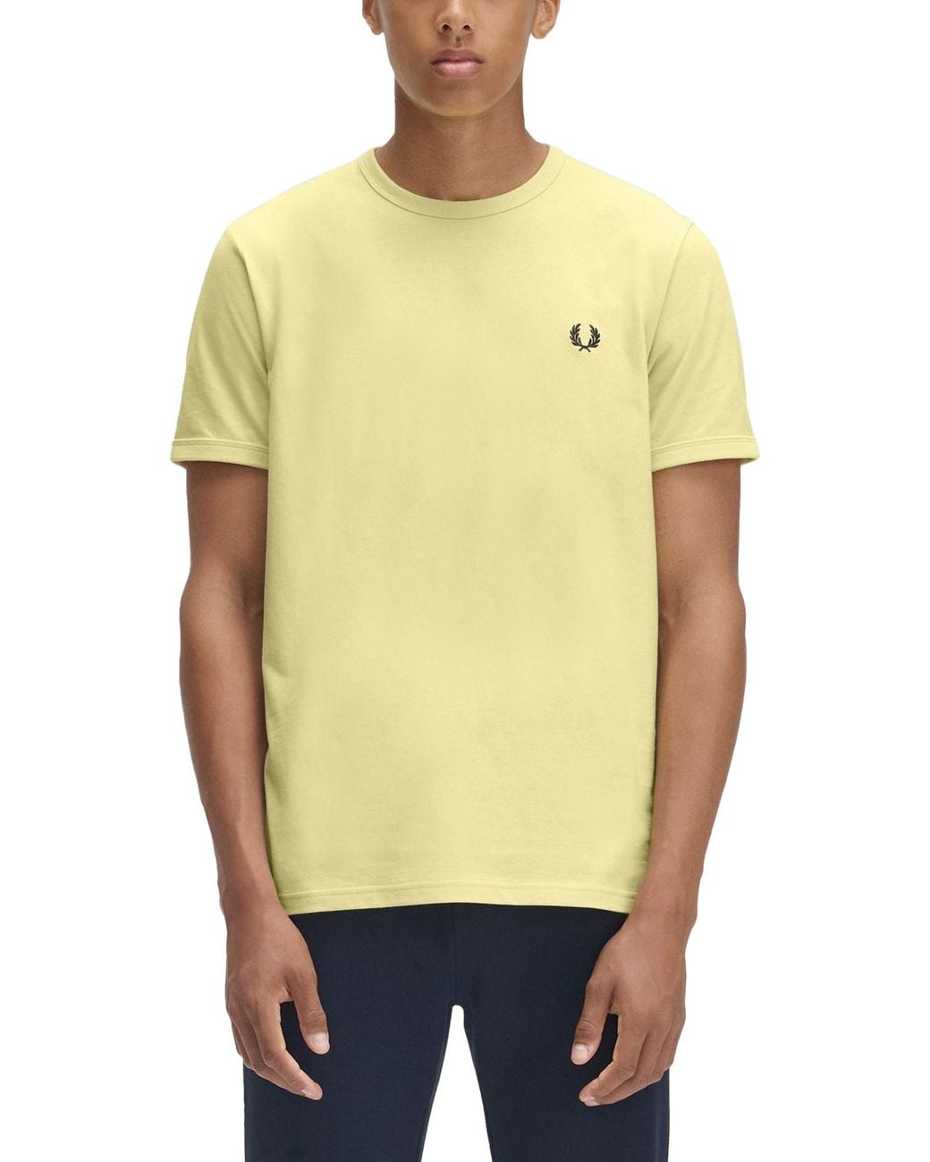 Fred Perry Yellow Tshirt Ringer for men