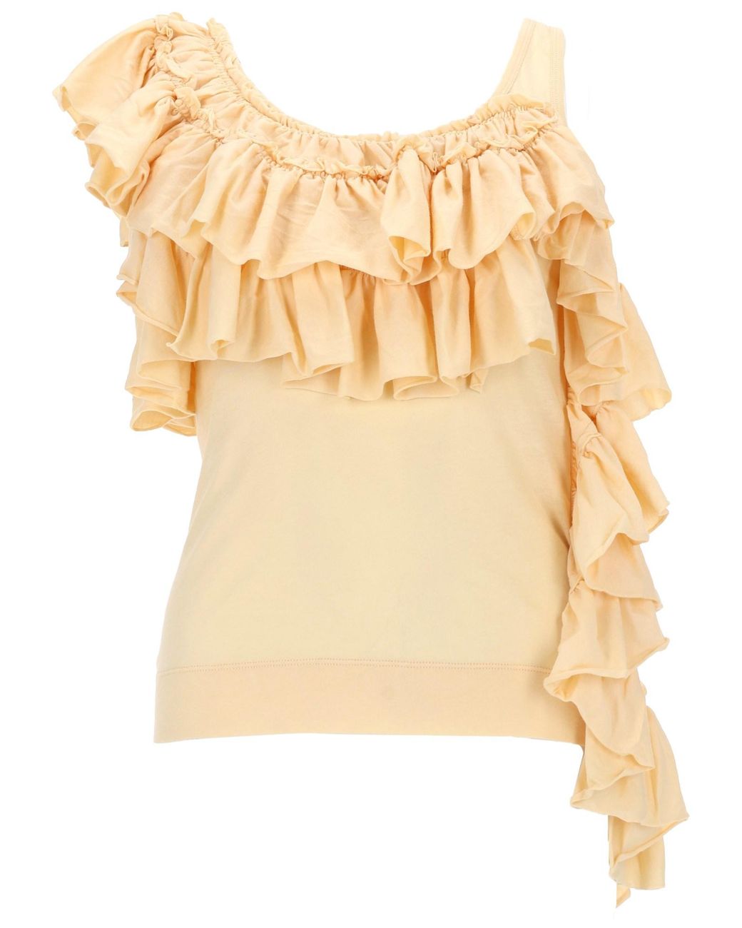 Dries Van Noten Natural Top Con Ruches
