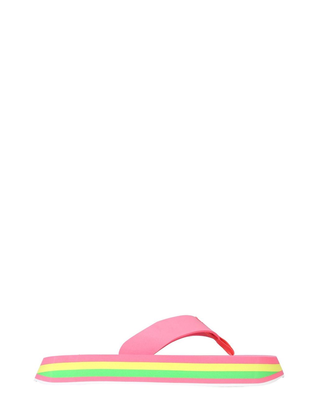 MSGM Pink Stripe Flip-Flops