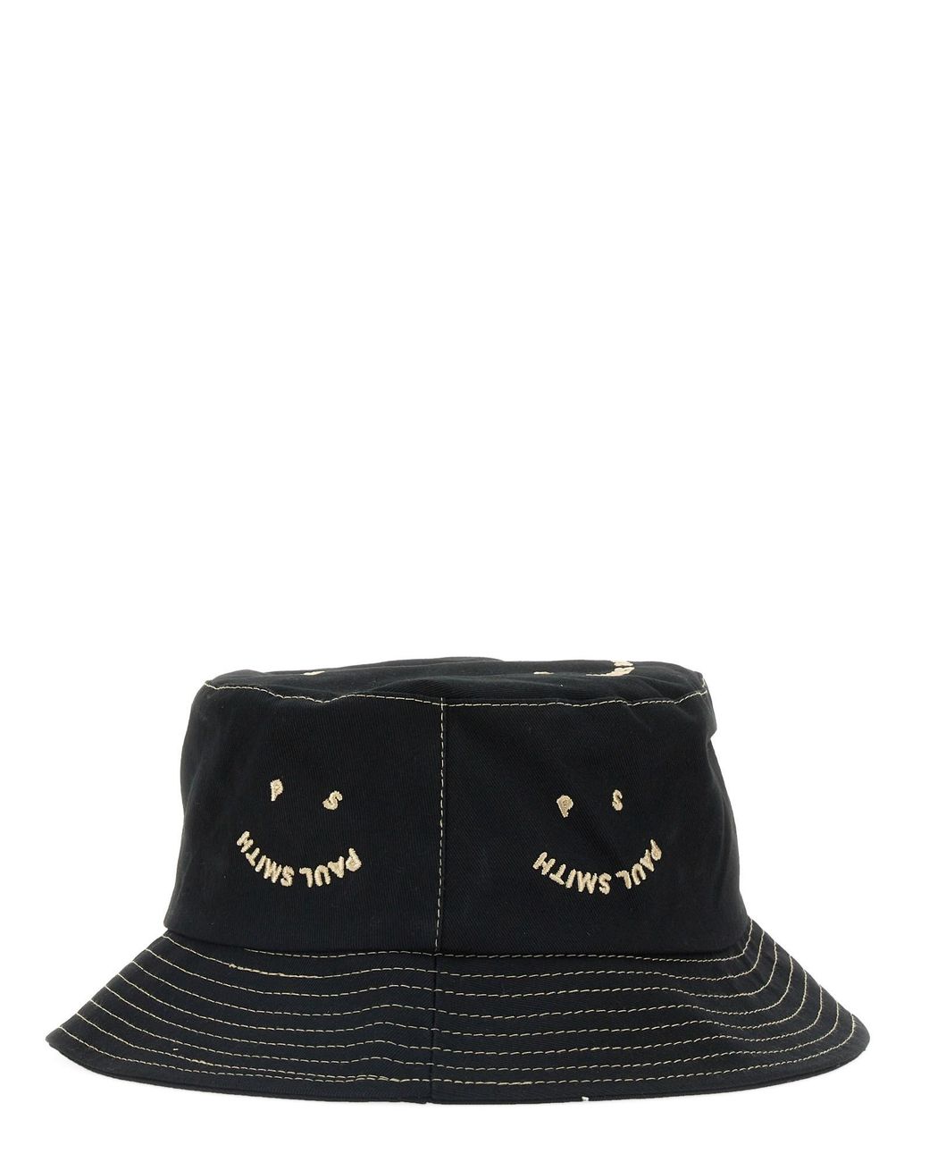 Cappello Bucket Happy di Paul Smith in Black da Uomo