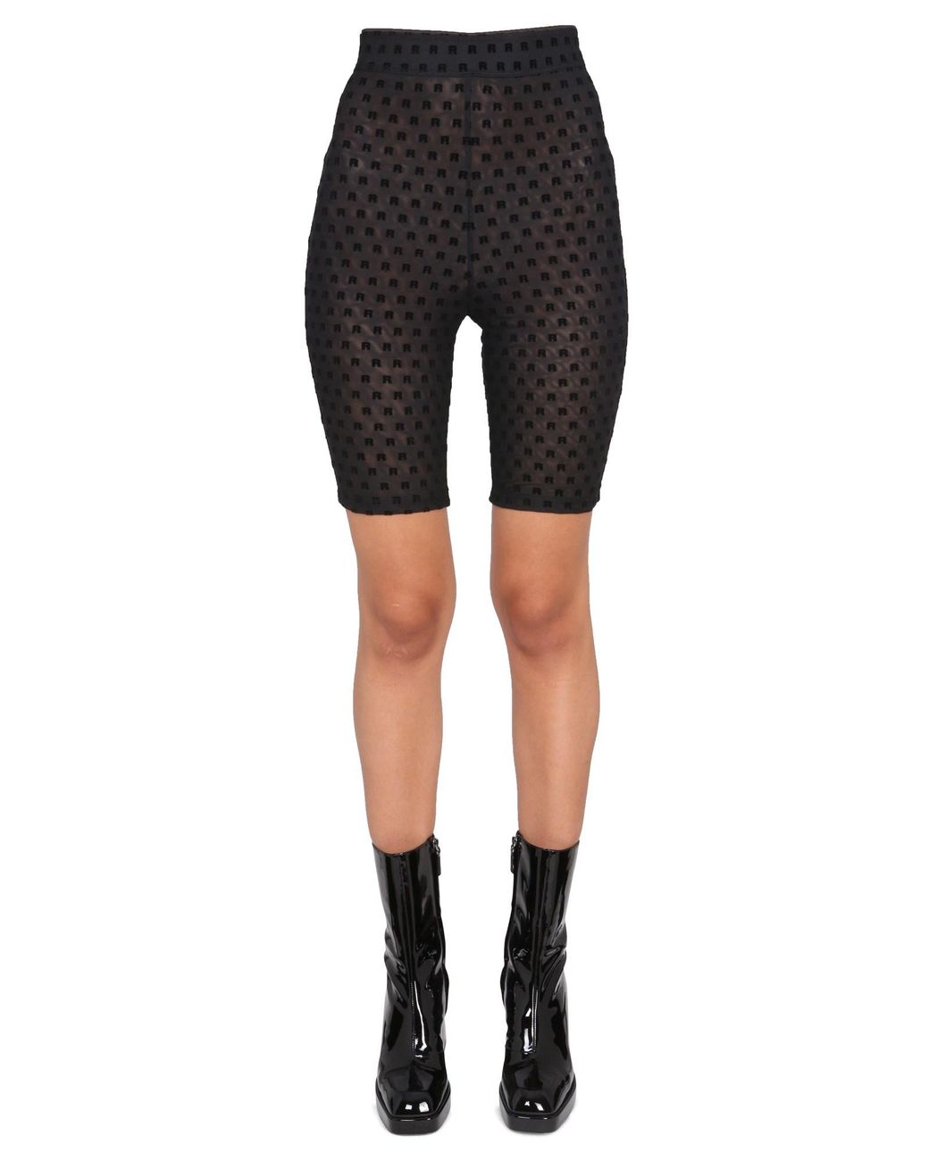ROTATE BIRGER CHRISTENSEN Black Polyester Logo Shorts