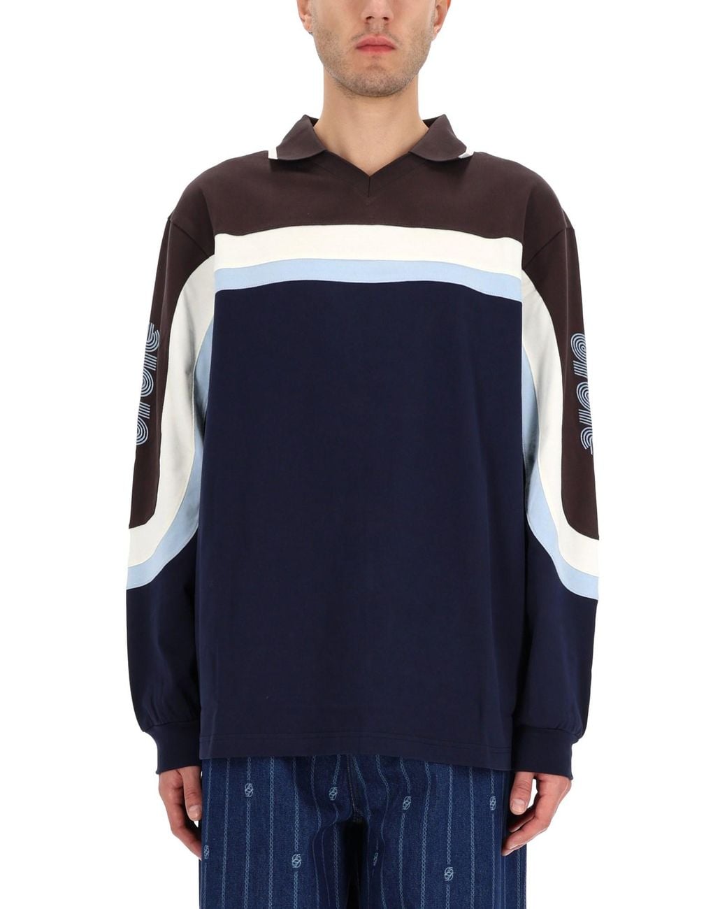 Drole de Monsieur Blue Polo Shirt "Racing" for men