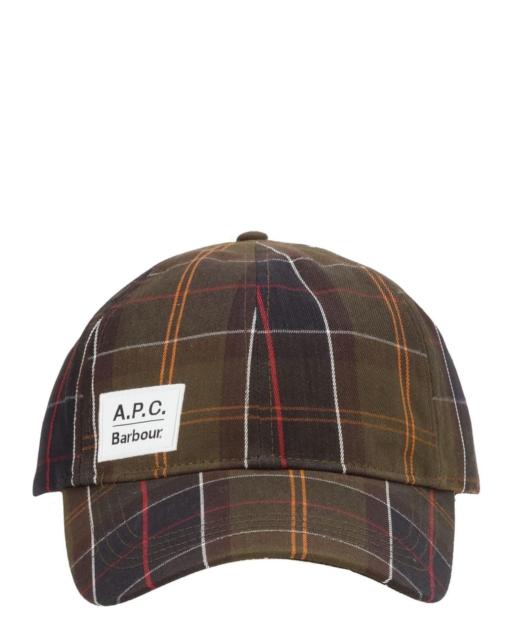 barbour x a.p.c. Brown Barbour X A. P.C. Cappello Da Baseball Con Motivo Tartan for men
