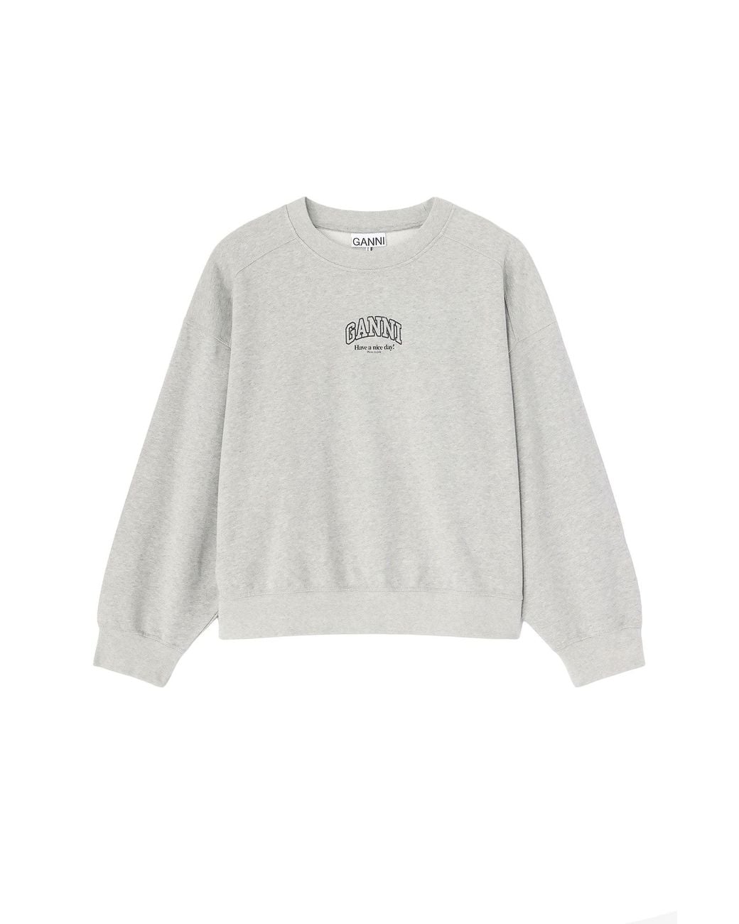 Ganni White Felpa Con Logo