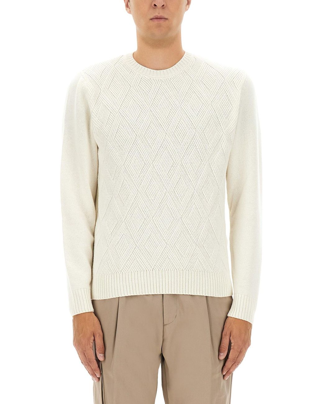 Herno White Cashmere Sweater Jumpers for men