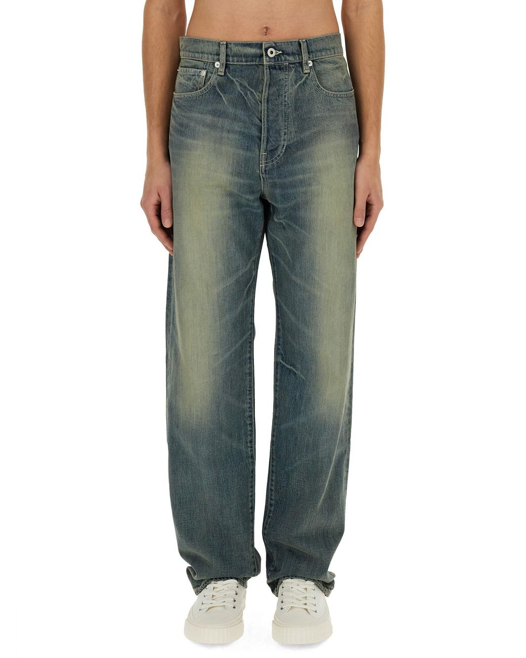 KENZO Green Mid Rise Jeans for men