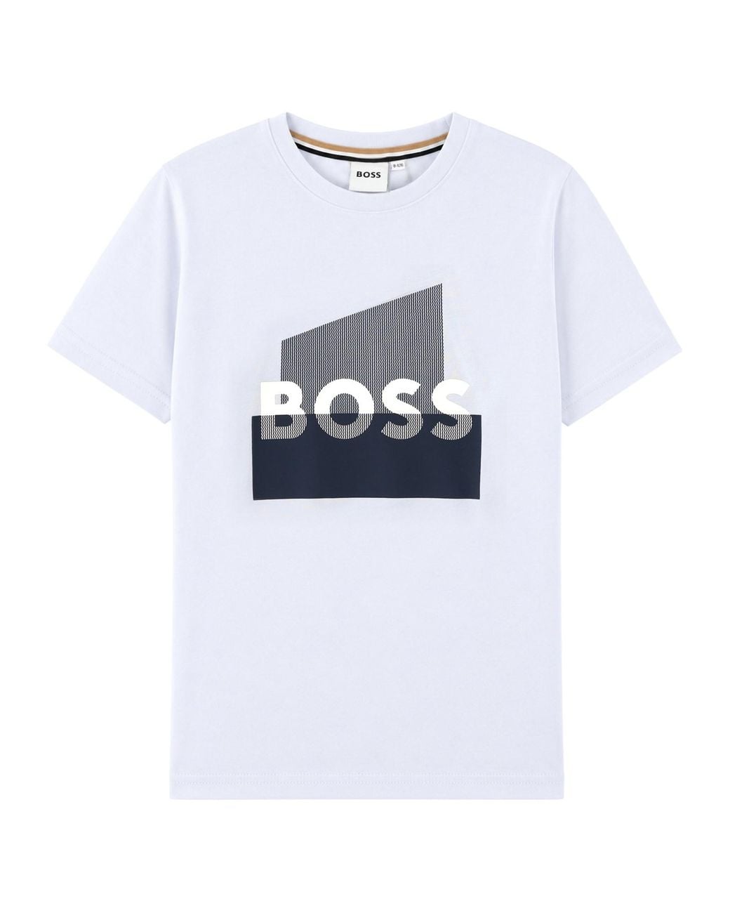 Boss White T-Shirt Con Logo Grafico