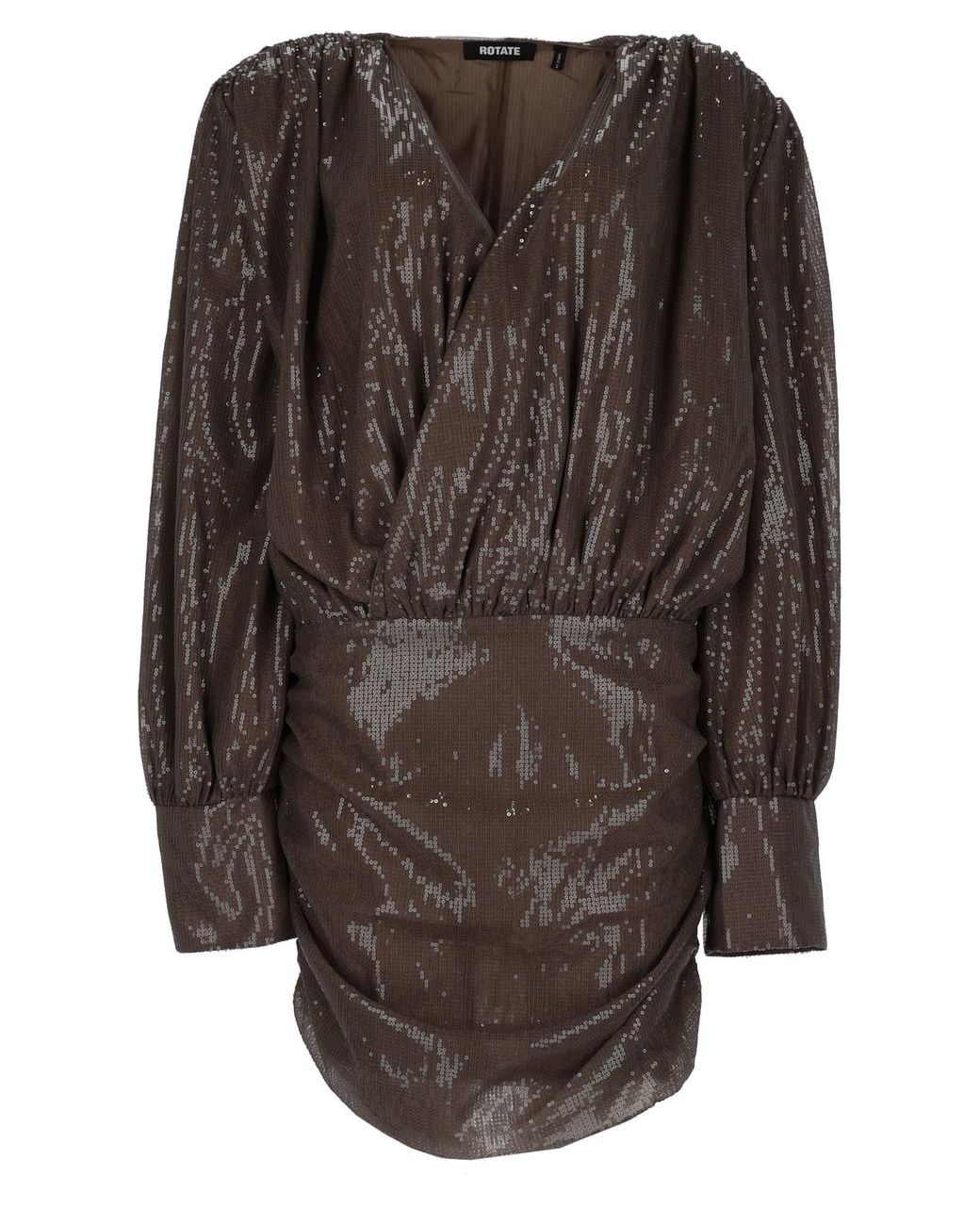 ROTATE BIRGER CHRISTENSEN Brown Mini Abito Con Paillettes