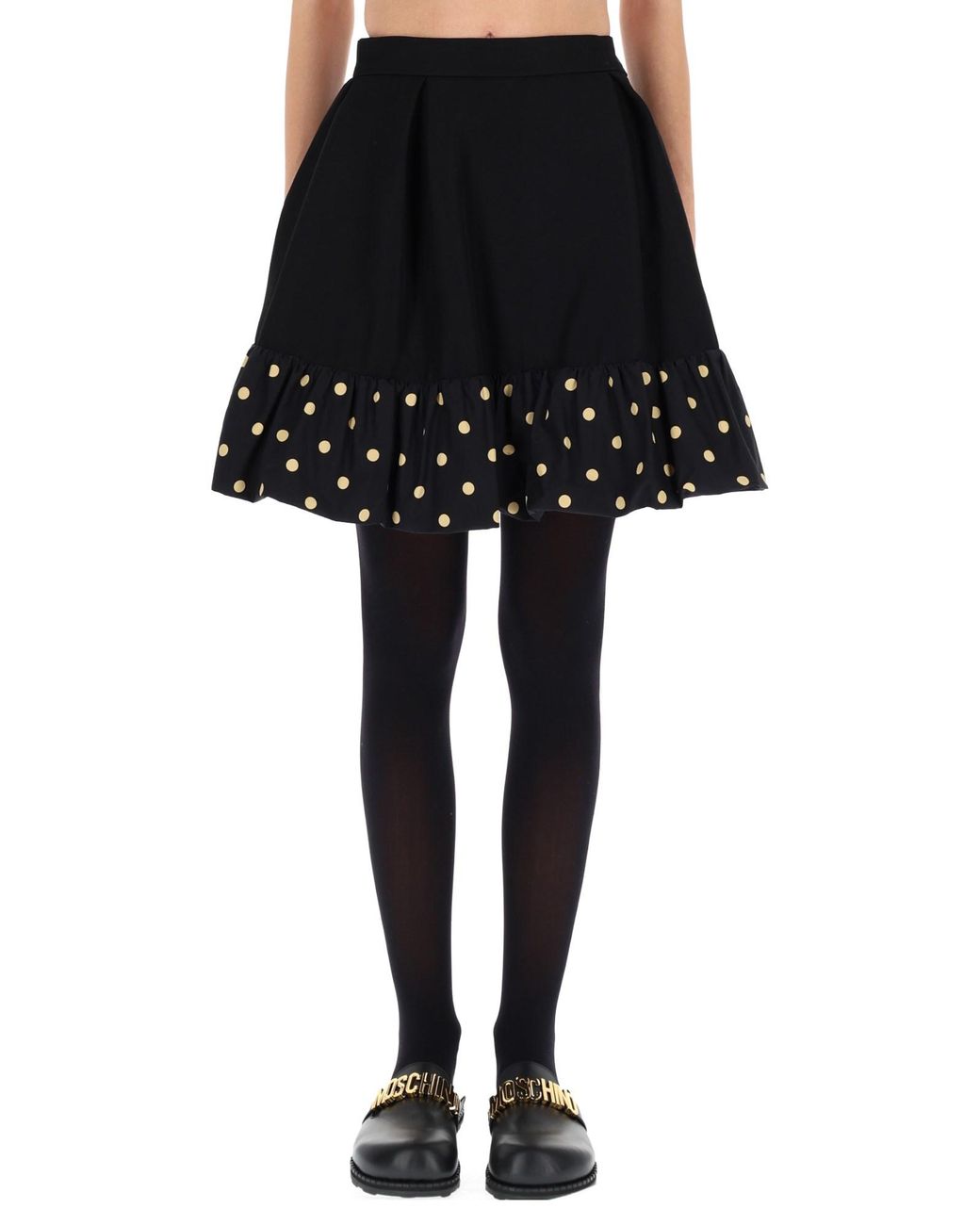 Moschino Black Flared Mini Skirt