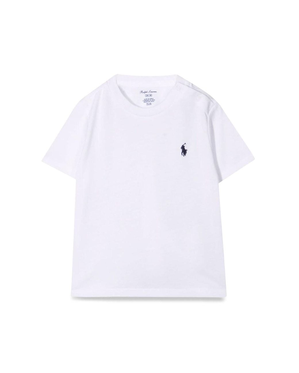 Polo Ralph Lauren White T-Shirt Manica Corta Con Logo