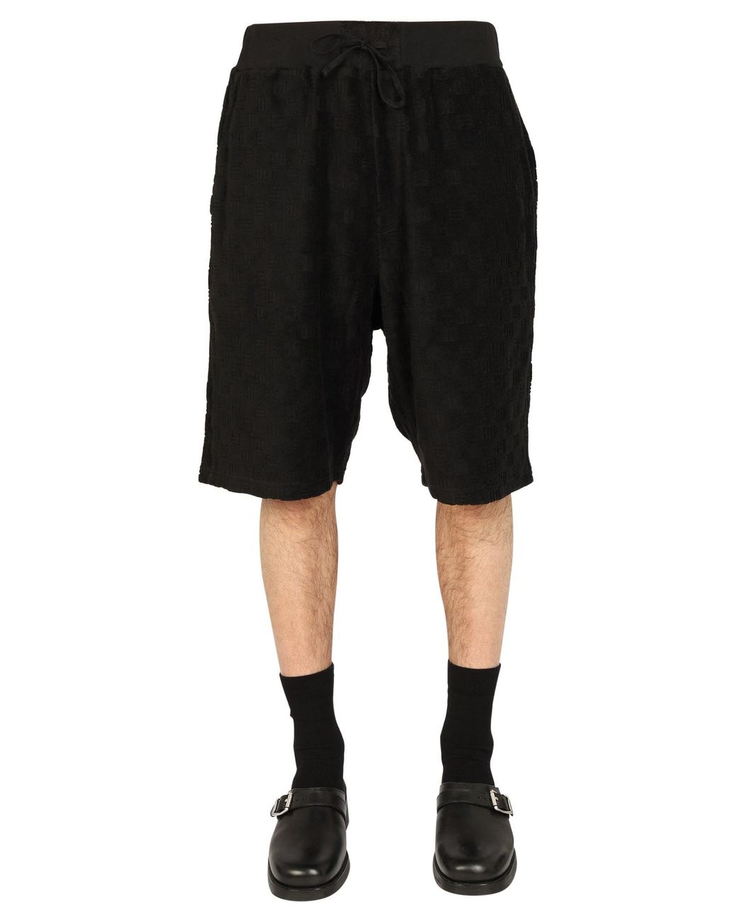 Ambush Black Monogram Logo Bermuda for men