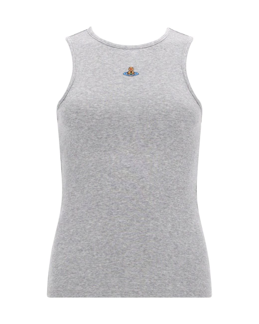 Vivienne Westwood Gray Solid Round Neck Top