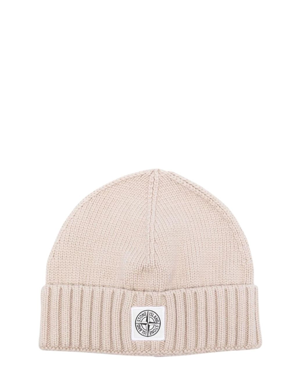 Beanie di Stone Island in Natural