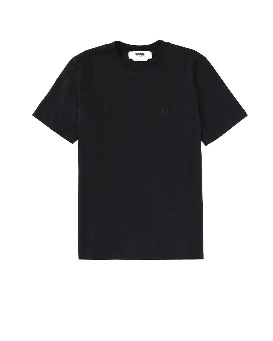 MSGM Black Logo Crew Neck T-Shirt