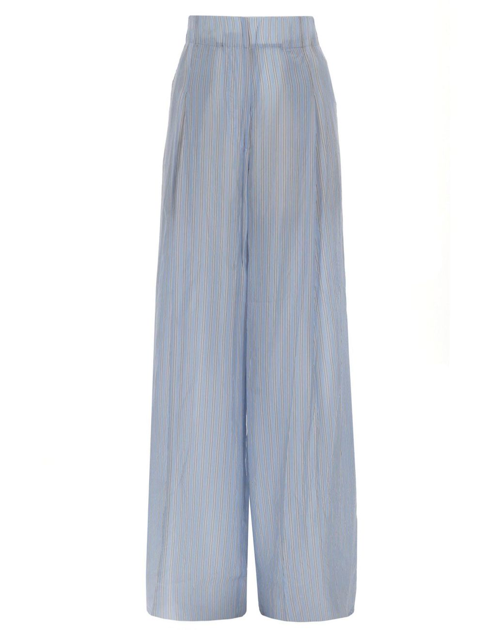 Dries Van Noten Blue Wide-Leg Trousers Cupro