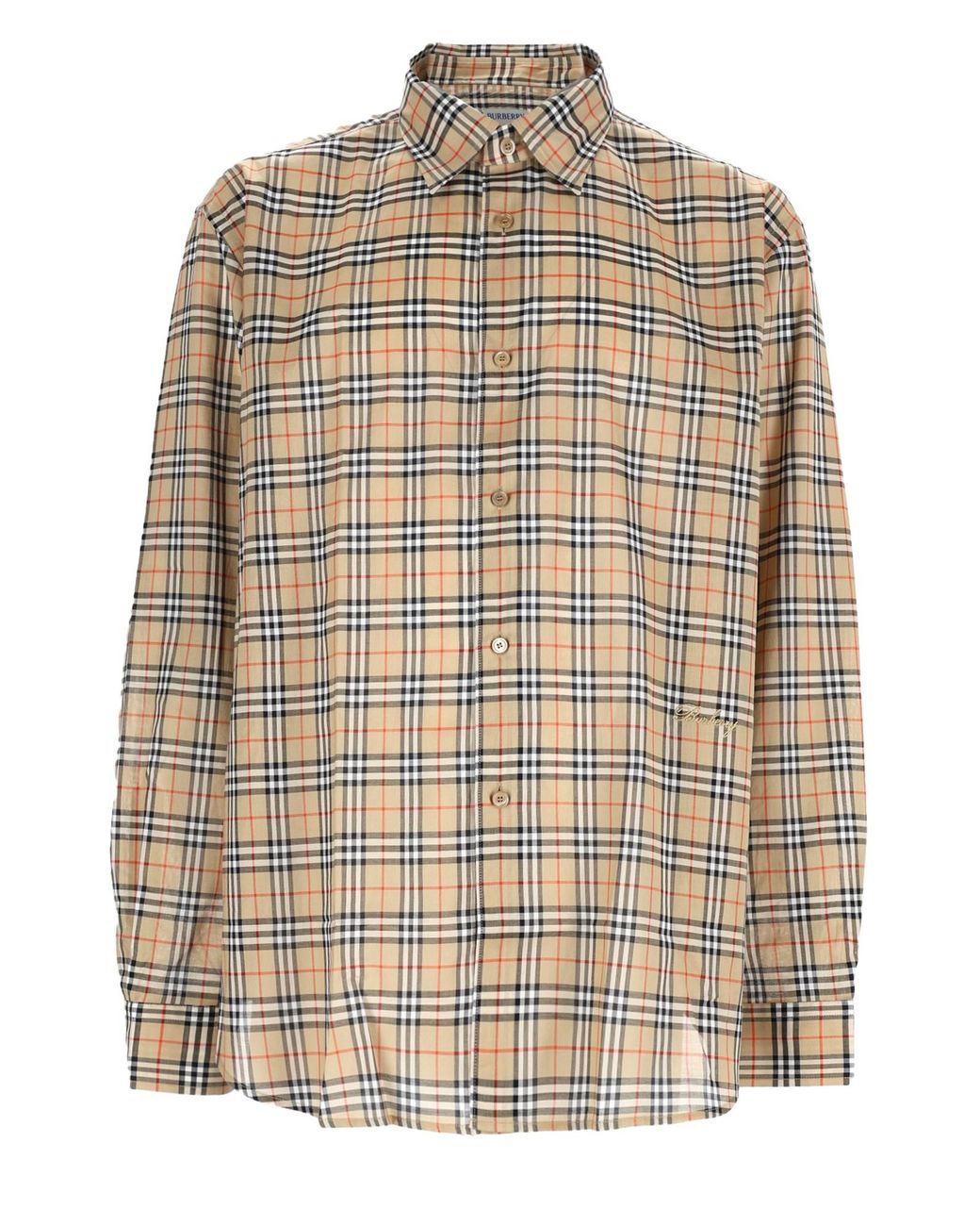 Burberry Natural Camicia "Check" for men