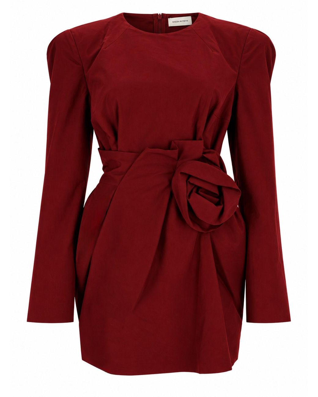 Magda Butrym Red Mini Abito Con Applicazione Floreale