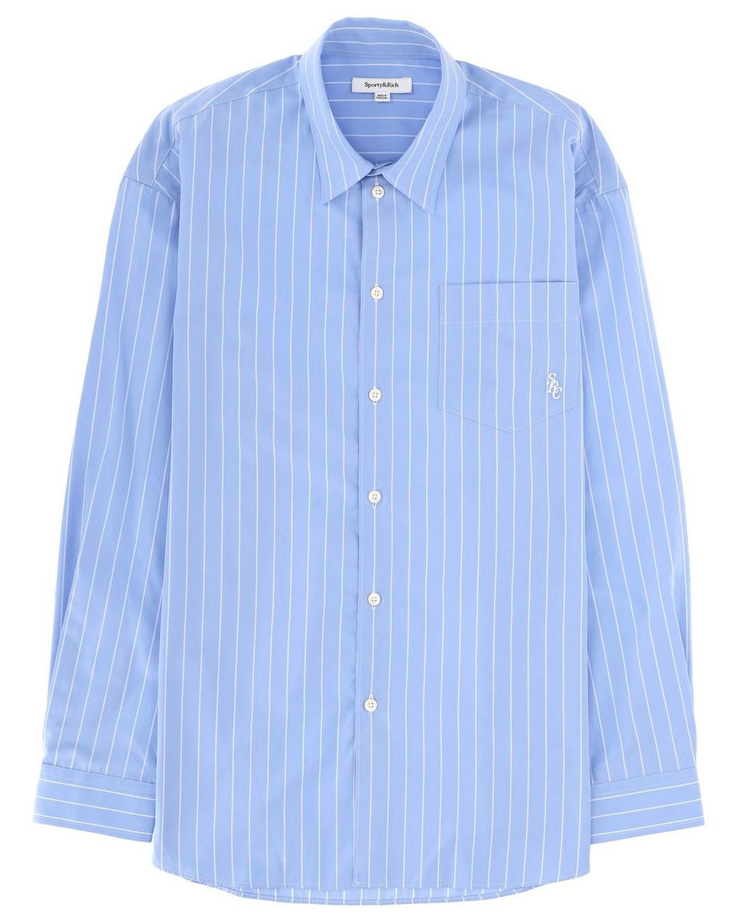Sporty & Rich Blue Sporty&Rich Shirt With Logo