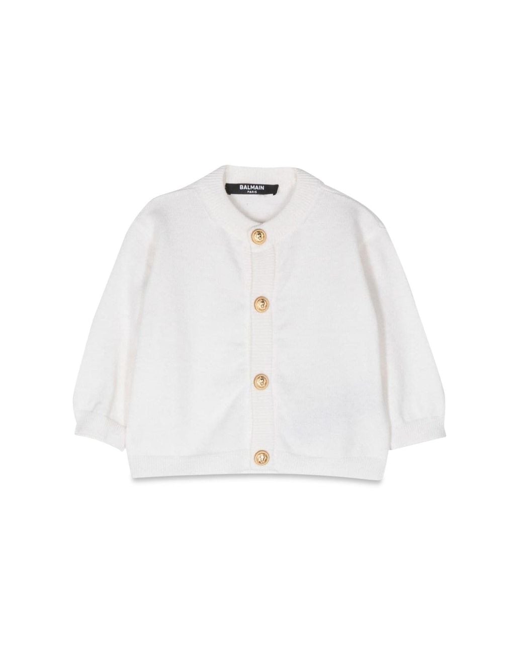 Balmain White Cardigan With Buttons