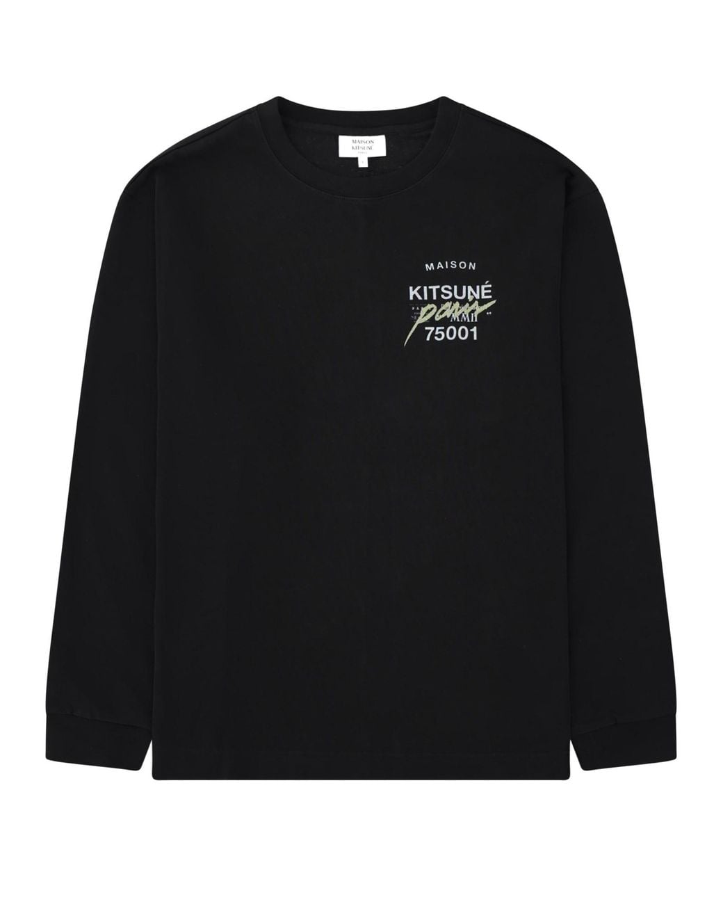 Maison Kitsuné Black T-Shirt Con Stampa "Profile Fox" for men
