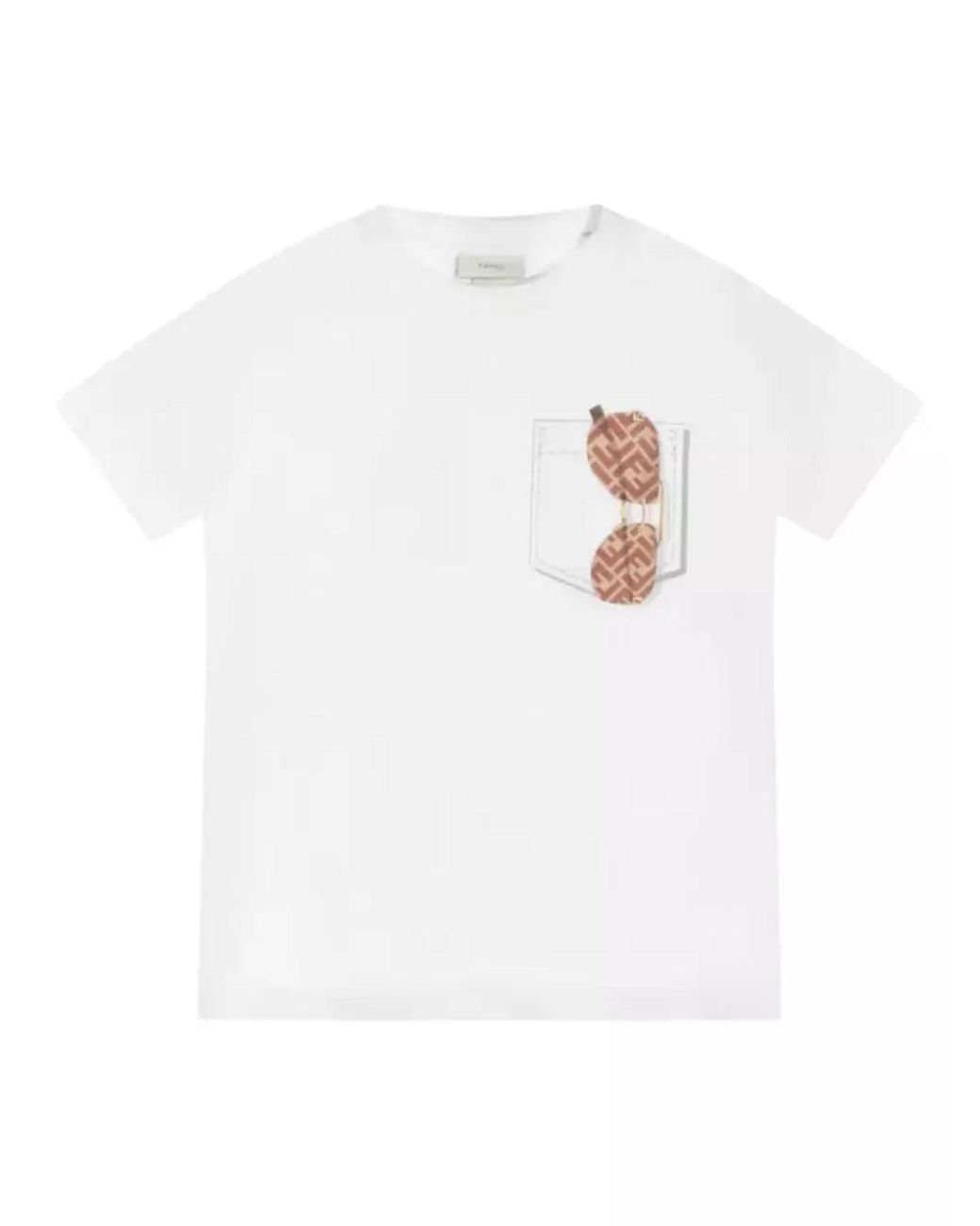 Fendi White T-Shirt "Sunglasses"