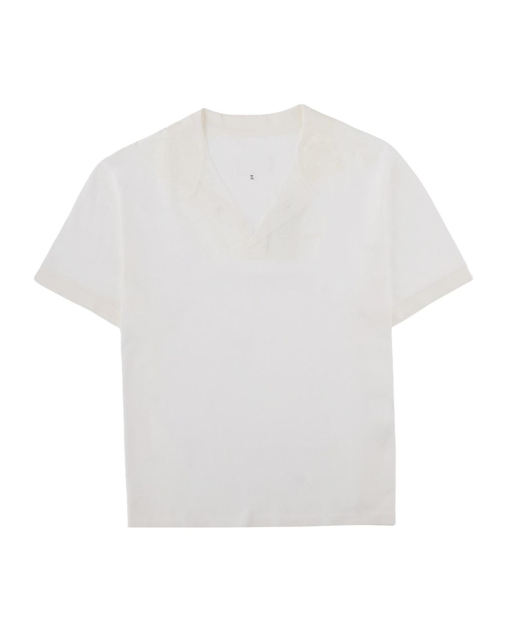 Maison Margiela White Cotton Short-Sleeve Polo Shirt for men