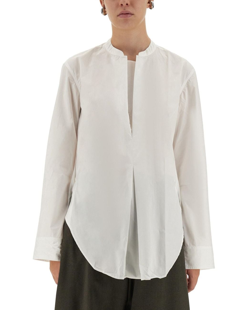 Studio Nicholson White Shirt Top "Pampa"