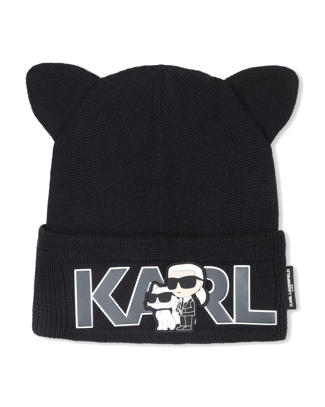 Karl Lagerfeld Black Hat With Logo