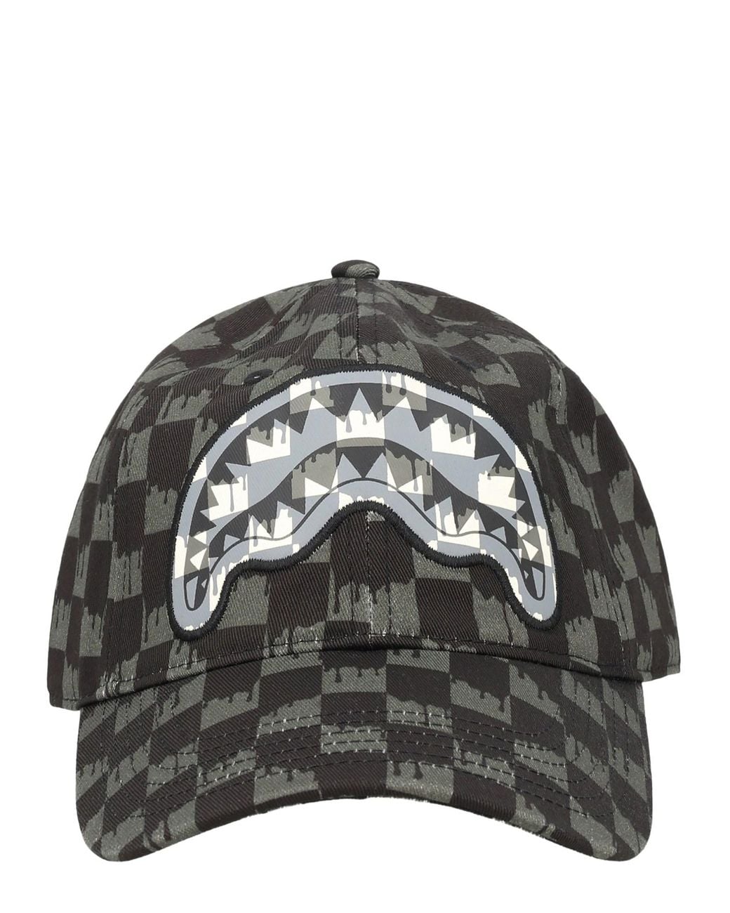 Sprayground Gray Cappello Da Baseball "Drip Check Shark"