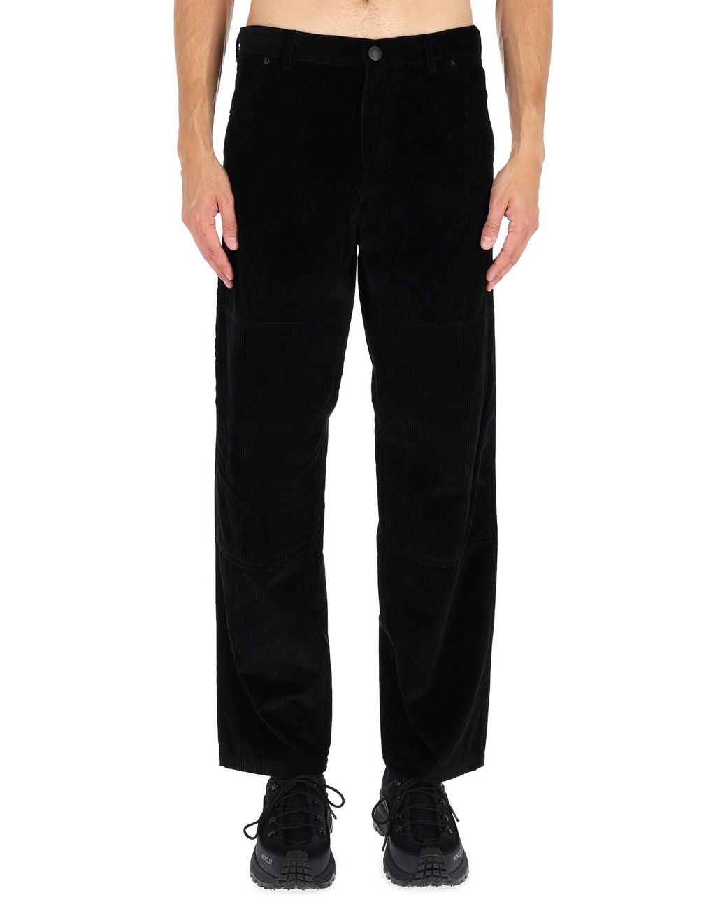 Moncler Black Ribbed Pants for men