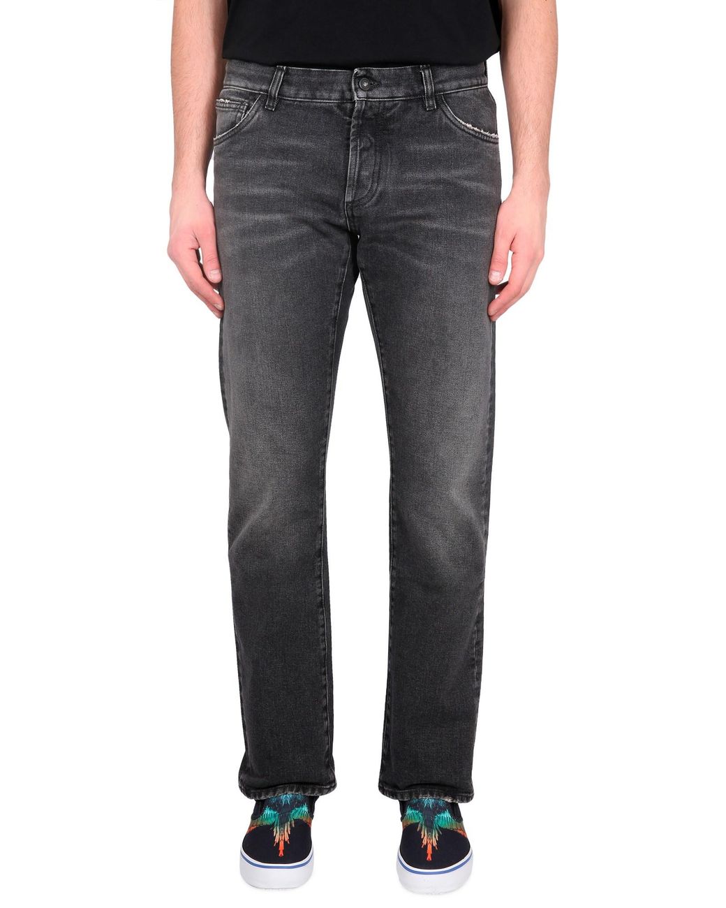 Marcelo Burlon Black Jeans Cross for men