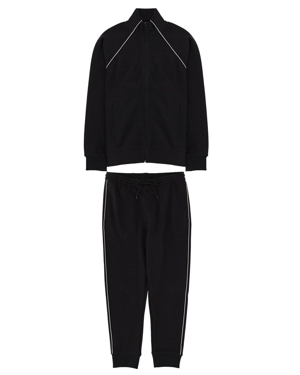 Boss Black Tracksuit Set With Logo for men