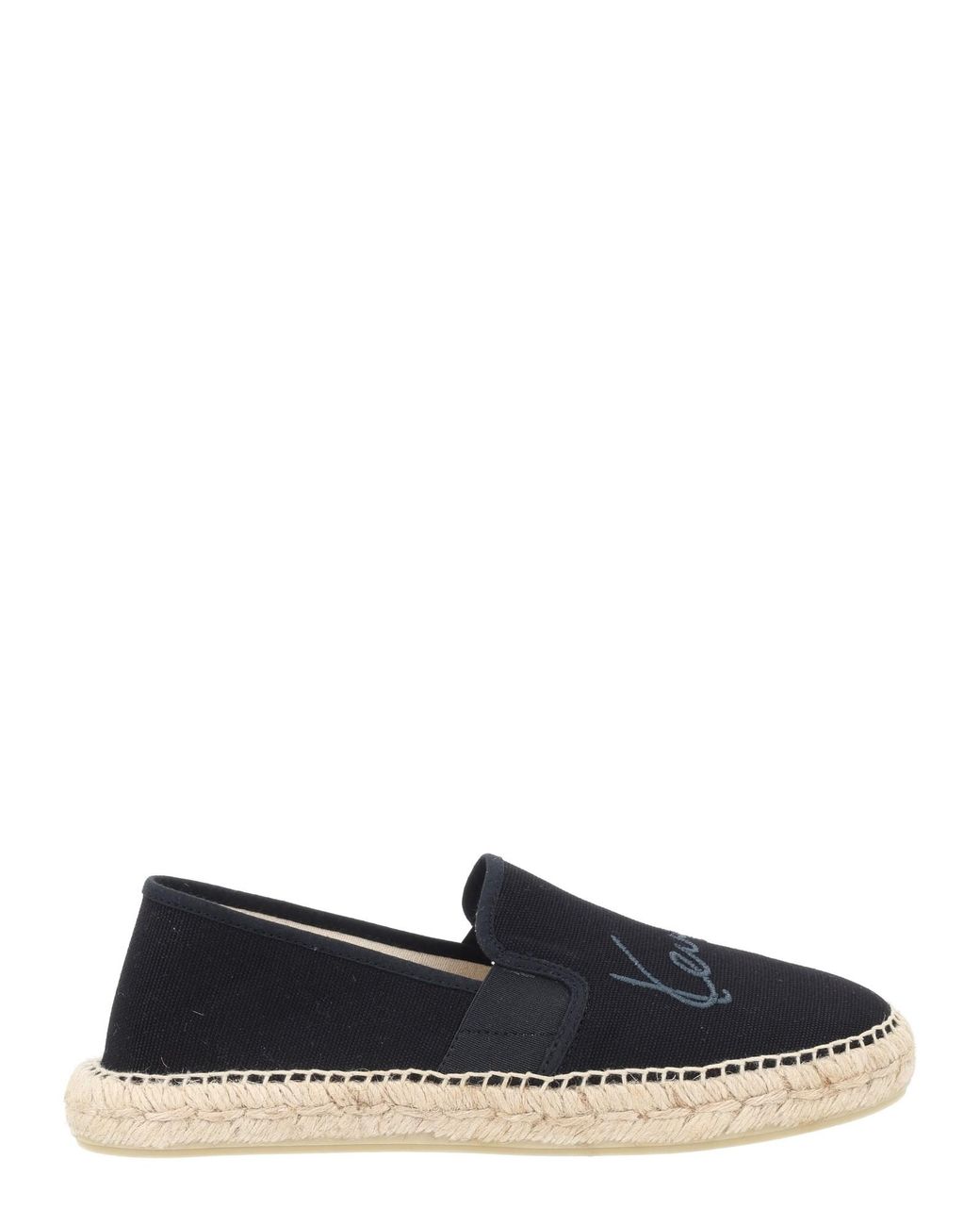 KENZO Blue Espadrilla Con Logo Ricamato