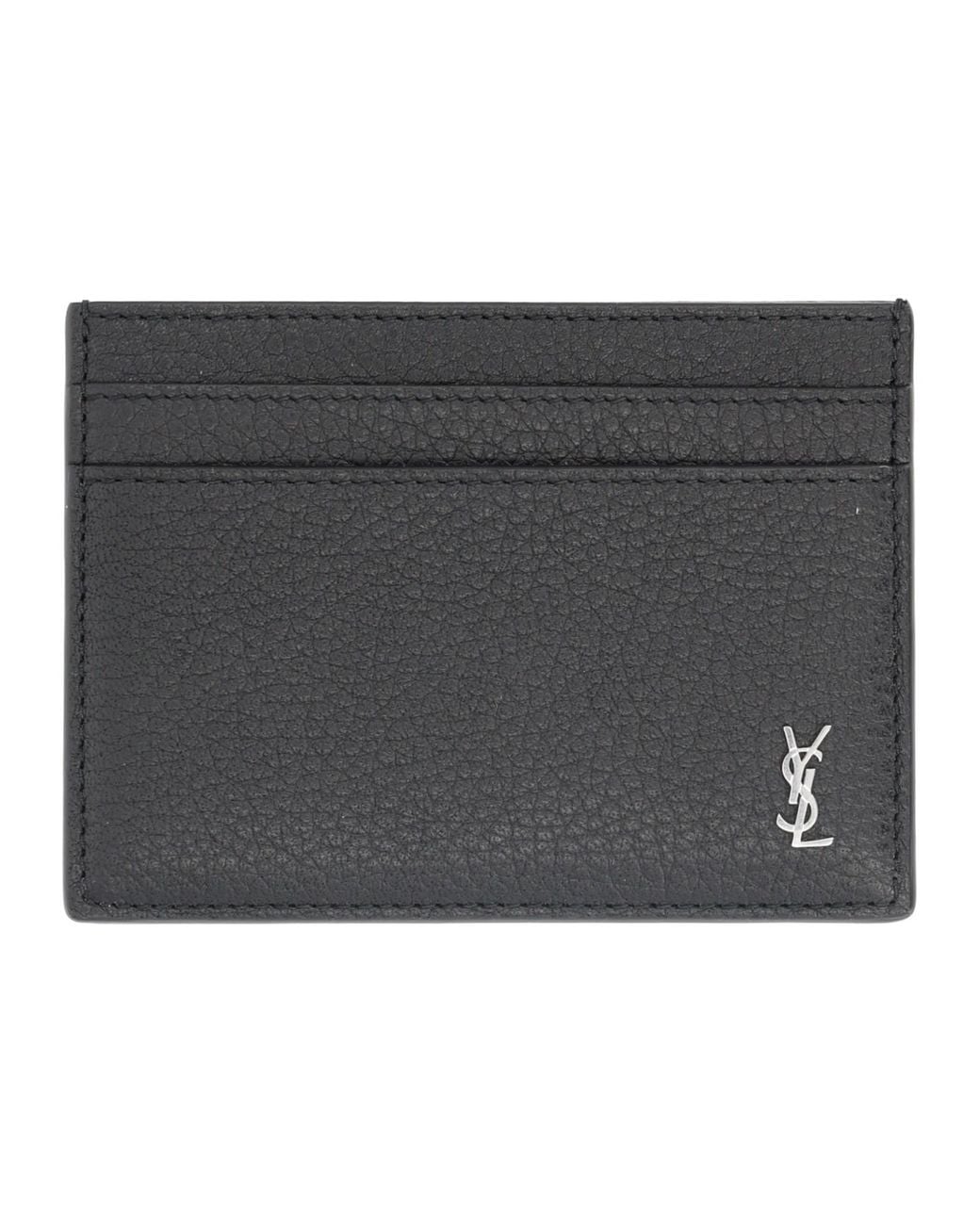 Saint Laurent Gray Portacarte Tiny Cassandre for men