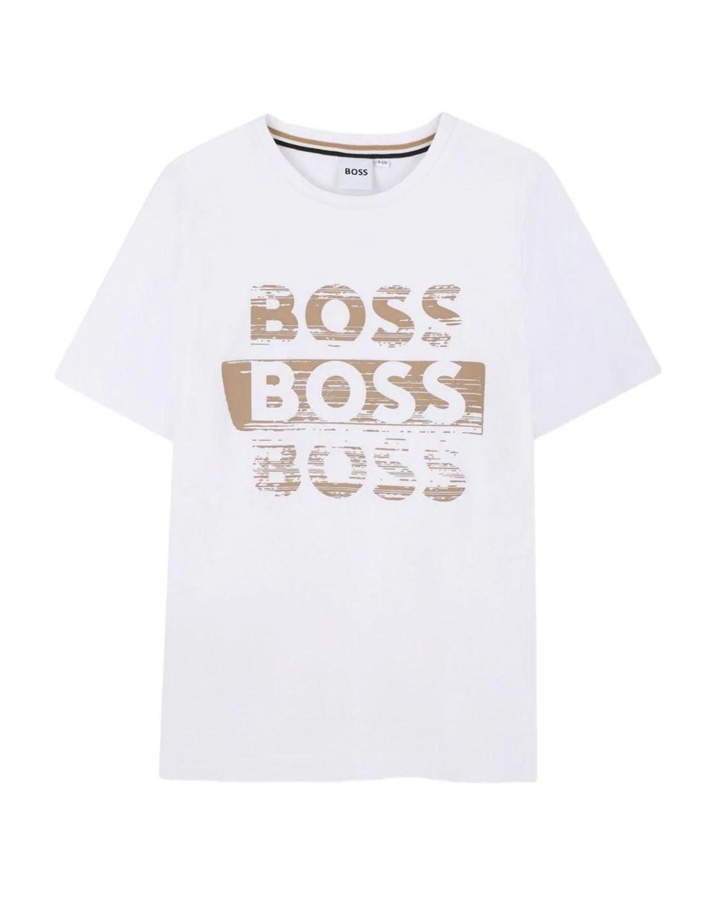 Boss White T-Shirt With Logo