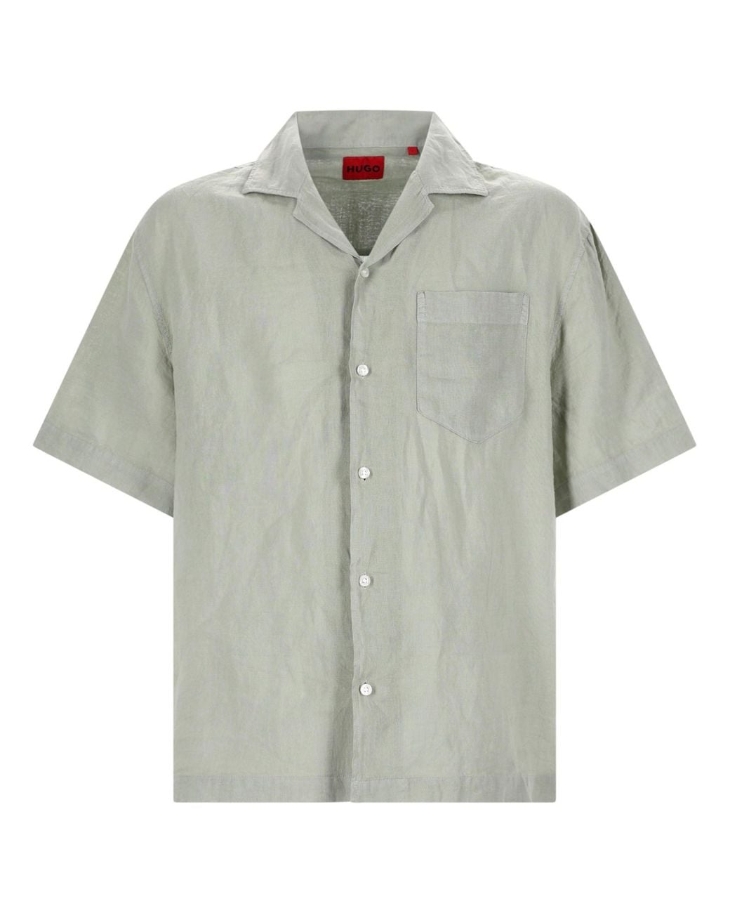 HUGO Gray Linen Shirt for men