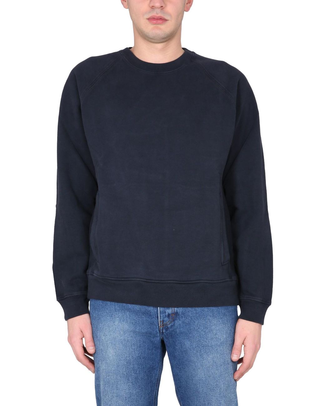 C P Company Blue Solid Sweatshirts for men
