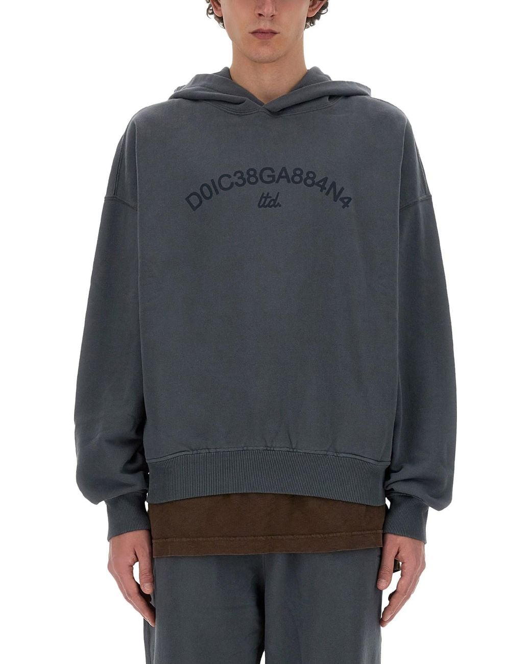 Dolce & Gabbana Gray Classic Logo Sweatshirt for men